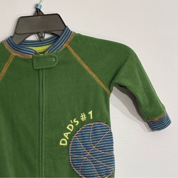 Carter's | Boys 18M Soft Fleece Green Dinosaur  Pjs Footie Winter Pajamas - Picture 4 of 13